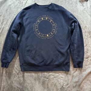 Greta Van Fleet Sweatshirt Mens M Blue Dreams In Gold Tour 2022 Concert Crewneck